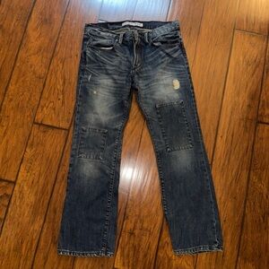 Express Men's Distressed Blue Jeans